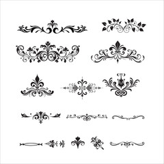trendy Decorative Elements clipart design, Western Scroll Designs graphic, wall decoration element design sublimation
