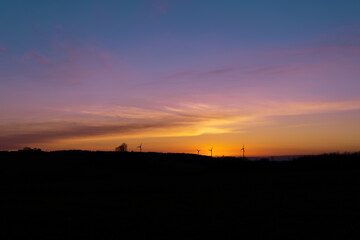 bunter Himmel bei Sonnenaufgang