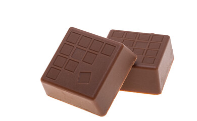 chocolate candies isolated