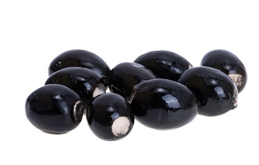 black olives stuffed with cheese isolated