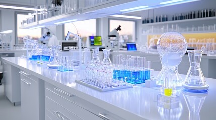 Modern Laboratory Research and Experimentation with Glassware and Equipment