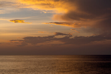 sunset over the sea