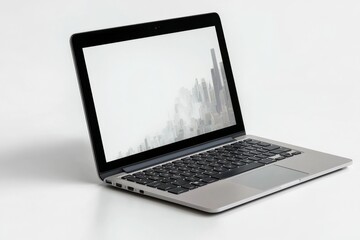 Laptop Mockup on Isolated white background created with Generative AI