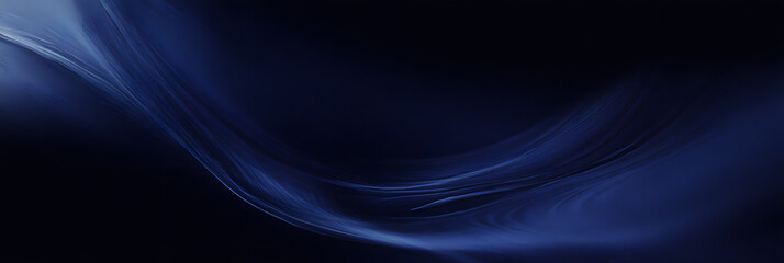 Obraz premium Dark navy blue wave gray grainy noisy gradient background smooth textured header banner poster backdrop design, grainy gradient color flow wave on black background