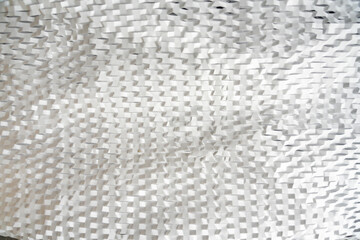 Texture of many layers of corrugated white paper for safe transportation, in which the goods...