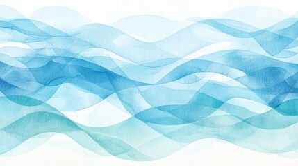 Obraz premium Abstract Watercolor Blue Wave Background Texture