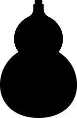 Chinese New Year gourd silhouette vector