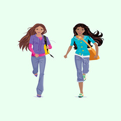 two children playing with bubbles