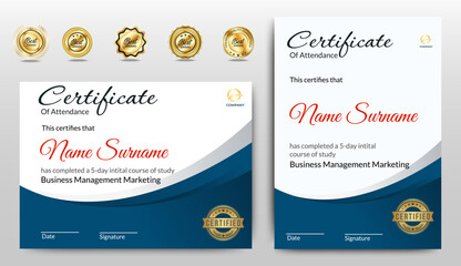 Achievement Certificates template design for award, business, and education needs. vector