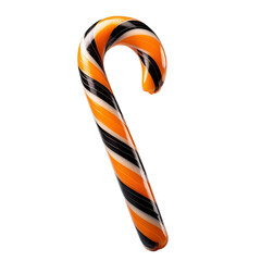 Halloween candy cane isolated on transparent background