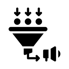 funnel glyph icon