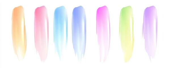 Flowing watercolor brush strokes, stripes, streaks. Hints of text backgrounds. Watercolor smears, smudges, banners. Aquarelle stains templates for social media.