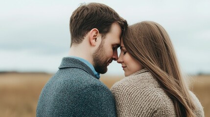 Intimate affectionate gesture of a person gently tucking their partner s hair behind their ear showcasing a tender moment of tenderness care and vulnerability between the couple