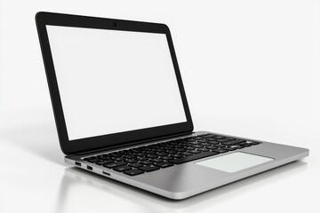 Fototapeta premium Laptop Mockup on Isolated white background created with Generative AI