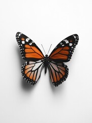 Obraz premium Butterfly on White Surface