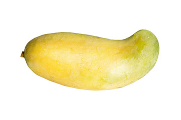 Yellow mango fruit isolated on white background