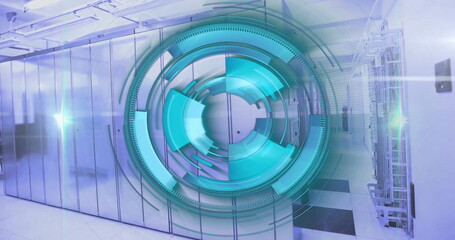 Image of scope with data processing over computer servers