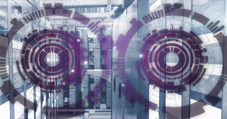 Image of scopes with data processing over computer servers