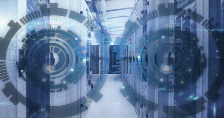 Image of scopes with data processing over computer servers