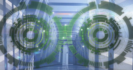 Image of scopes with data processing over computer servers