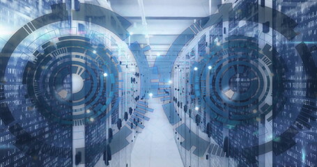 Image of scopes with data processing over computer servers