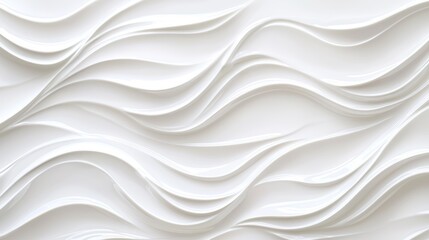 Obraz premium White Abstract Wavy Background Abstract Texture Glossy White Surface Creamy Abstract D