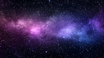 Obraz premium Abstract Cosmic Background with Purple and Blue Nebulae and Stars