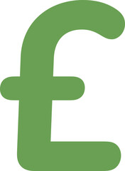 Fototapeta premium Green Pound symbol, concept of finance at Poundiecon.
