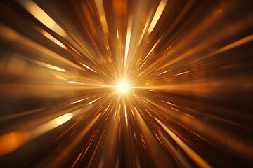 Bright explosion of golden light radiating from a central point in a dark background