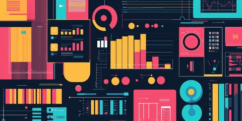 A dynamic graphic showing the latest streaming trends, such as binge-watching statistics, emerging genres, and popular shows or movies, represented by vibrant charts and