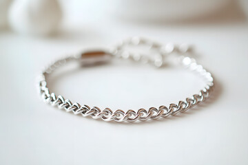 Elegant pearl necklace on white background, perfect for showcasing its timeless beauty