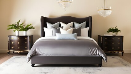  Cozy bedroom featuring a bed, nightstands, and a lamp, perfect for relaxation and comfort.