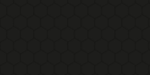 Abstract background with black hexagons, Hexagon Design Background. Abstract dark hexagon pattern on red background.