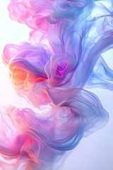 Fototapeta premium Ethereal Flow: An Abstract Exploration of Color and Emotion in Fluid Art