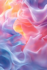 Obraz premium Ethereal Flow: A Captivating Abstract Vision of Soft Colors and Flowing Shapes