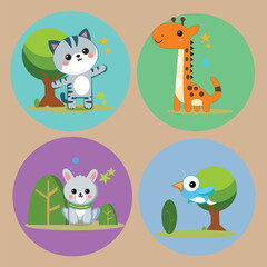 cute animal vector illustration