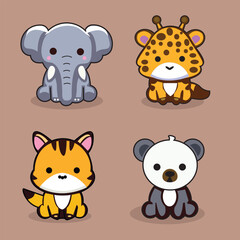 cute animal vector illustration