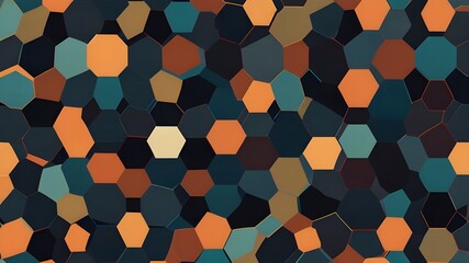 Vector geometric seamless pattern. Modern geometric background with hexagonal tiles. Generative AI
