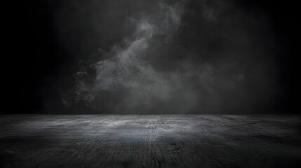Abstract Smoke Texture on Dark Surface Background with Light
