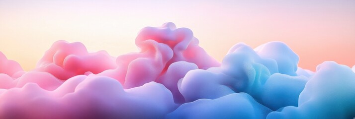 Dreamy Abstract Landscape with Soft Textures and Pastel Colors for Modern Artistic Expression
