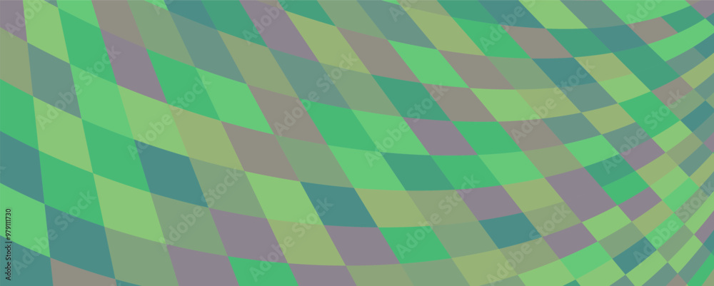 Poster abstract wavy green pattern - a vibrant vector background with curved, overlapping shapes in shades 