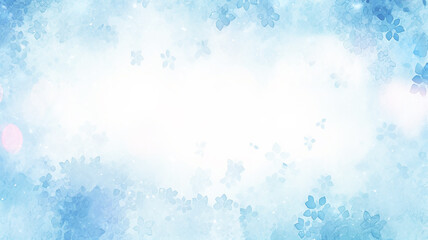 watercolor blue and white gradient, abstract winter background, light cold copy space design blank greeting form