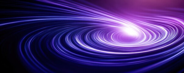 Obraz premium A vibrant swirl of purple light, creating a dynamic abstract background that evokes a sense of motion and energy.