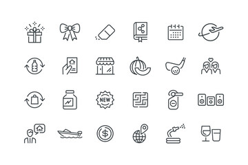 Book physics biology science, Calendar date schedule appointment, set of icons for web