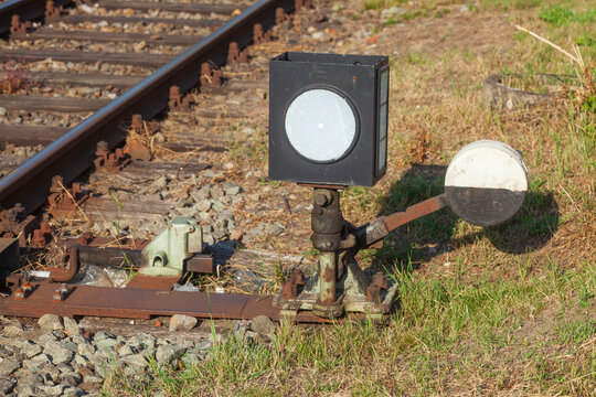 Alte Bahnweiche mit Schiene, Deutschland