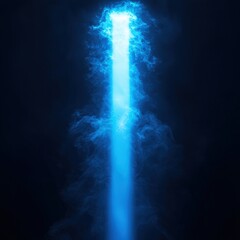 Fototapeta premium Bright blue light beam