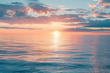 Sunset Over the Calm Sea