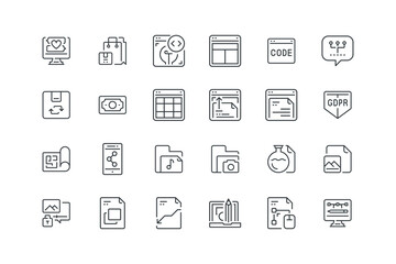 Browser Interface, Browser Interface, Coding, vector illustration, business and icons