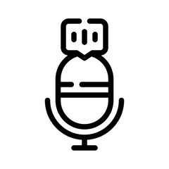 gaming mic line icon