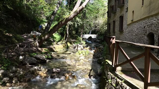 Il fiume Tenza che attraversa la cittadina di "Campagna" in provincia di Salerno.
Vista aerea dell'antico Borgo di Campagna, citta del sud Italia.